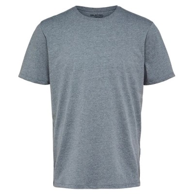 тениска,мъжки,тениски,selected,aspen,short,sleeve,t,shirt,medium,grey,melange,(grey)