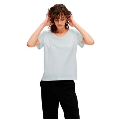 тениска,дамски,тениски,selected,essential,short,sleeve,v,neck,t,shirt,white,(bright,white)