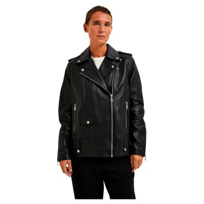 яке,дамски,якета,и,палта,selected,madison,leather,jacket,black,(black)