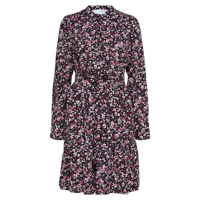 рокля,дамски,поли,и,рокли,selected,mivi,long,sleeve,short,dress,black