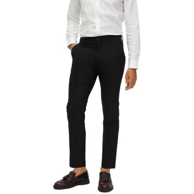 панталони,мъжки,панталони,selected,neil,slim,fit,dress,pants,black