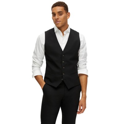 потник,мъжки,потници,selected,neil,slim,fit,vest,black