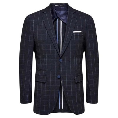 сако,мъжки,сака,selected,oasis,slim,fit,blazer,navy,blazer,checks,(blue)