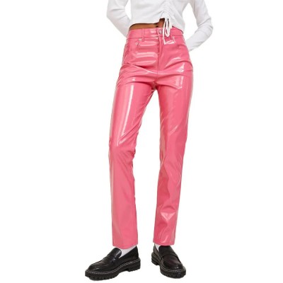 панталони,дамски,панталони,jack,&,jones,berlin,slim,fit,high,waist,pants,pink,(carmine,rose,detail,shiny)