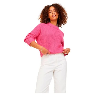 блуза,дамски,пуловери,дамски,плетени,дрехи,jack,&,jones,ember,fluffy,sweater,pink,(carmine,rose)