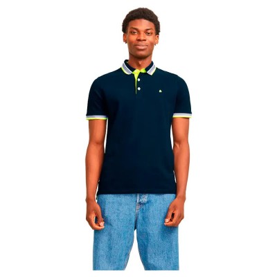 мъжки,блузи,с,яка,jack,&,jones,epaulos,short,sleeve,polo,dark,navy,detail,neon,(blue)