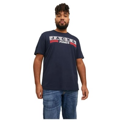 тениска,мъжки,тениски,jack,&,jones,logo,2,colors,short,sleeve,t,shirt,navy,blazer,print,play,4,(blue)