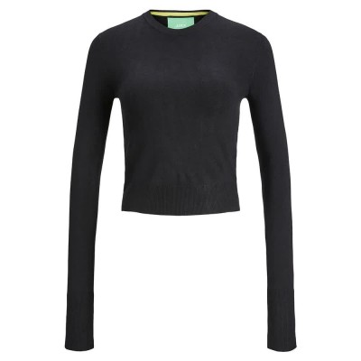 блуза,дамски,пуловери,дамски,плетени,дрехи,jack,&,jones,valentina,soft,crop,sweater,black,(black)