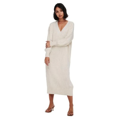 рокля,дамски,поли,и,рокли,only,new,tessa,long,sleeve,midi,dress,beige,(pumice,stone,detail,with,melange)