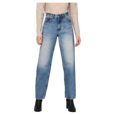 дънки,дамски,панталони,only,robyn,ex,straight,fit,dot536,high,waist,jeans,blue,(medium,blue,denim)