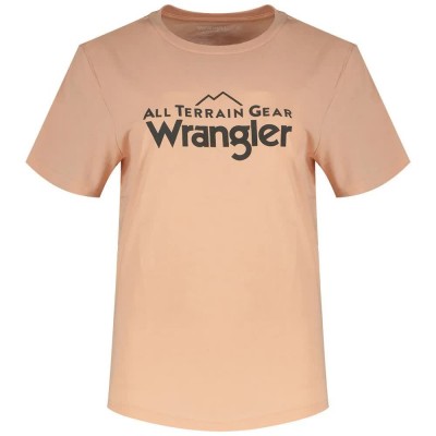 тениска,дамски,тениски,wrangler,logo,short,sleeve,t,shirt,rose,cloud,(orange)