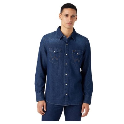 риза,с,дълъг,ръкав,мъжки,ризи,wrangler,27mw,long,sleeve,shirt,blue