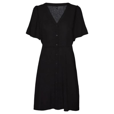 рокля,дамски,поли,и,рокли,vero,moda,alba,short,sleeve,short,dress,black,(black)