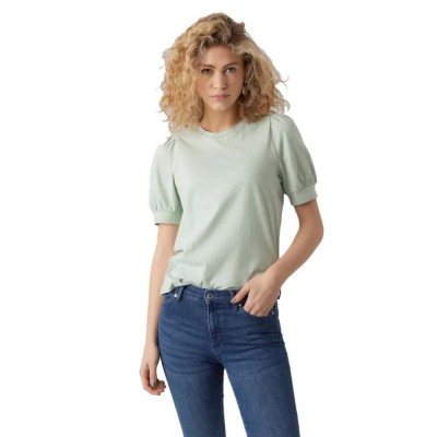 тениска,дамски,тениски,vero,moda,kerry,2,4,short,sleeve,t,shirt,silt,green,(green)