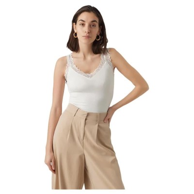 тениска,дамски,тениски,vero,moda,rosa,jrs,sleeveless,t,shirt,white,(snow,white)
