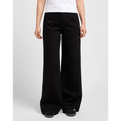 дънки,дамски,панталони,lee,stella,a,line,flare,fit,high,waist,jeans,black,(clean,black)