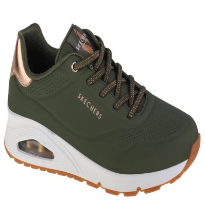маратонки,дамски,маратонки,skechers,uno,shimmer,away,trainers,olive,durabuck,pink,gold,duraleather,trim,(green)