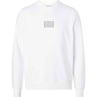 блуза,мъжки,пуловери,calvin,klein,gloss,stencil,logo,sweatshirt,white