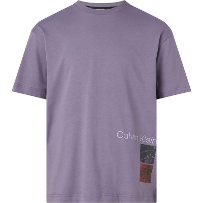 тениска,мъжки,тениски,calvin,klein,photo,side,print,short,sleeve,t,shirt,purple