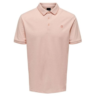 мъжки,блузи,с,яка,only,&,sons,fletcher,short,sleeve,polo,pink,(peach,nectar)