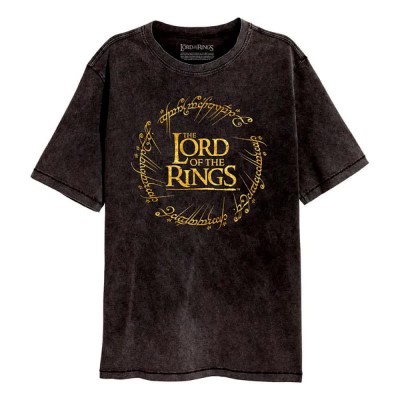 тениска,мъжки,тениски,heroes,official,lord,of,the,rings,gold,foil,logo,short,sleeve,t,shirt,black,(vintage,black)