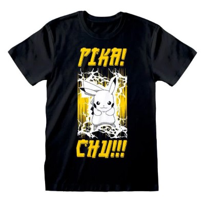 тениска,мъжки,тениски,heroes,official,pokemon,electrifying,short,sleeve,t,shirt,black,(yellow)