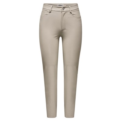 панталони,дамски,панталони,only,emily,straight,ankle,fit,high,waist,pants,beige