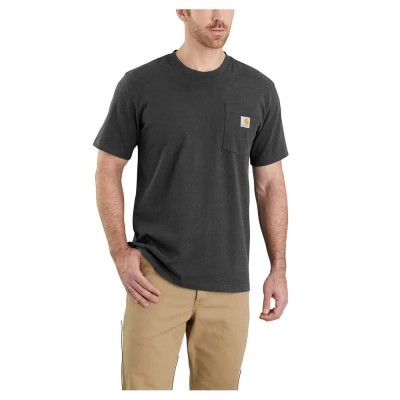 тениска,мъжки,тениски,carhartt,k87,relaxed,fit,short,sleeve,t,shirt,carbon,heather,(grey)