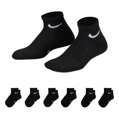 чорапи,мъжки,чорапи,дамски,чорапи,nike,rn0018,quarter,short,socks,6,pairs,black,(black)