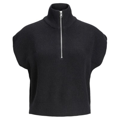 блуза,дамски,пуловери,дамски,плетени,дрехи,jack,&,jones,florence,twist,jjxx,half,zip,sweater,black,(black)