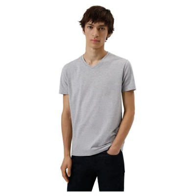 тениска,мъжки,тениски,hugo,short,sleeve,v,neck,t,shirt,open,miscellaneous,(white)