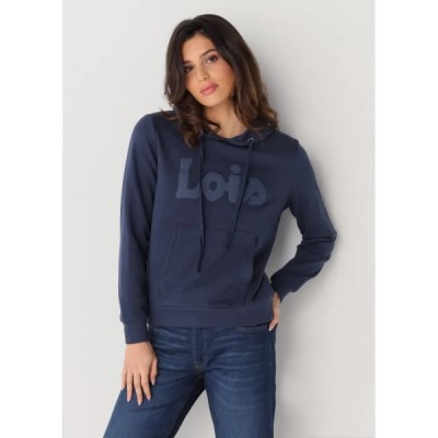 блуза,дамски,блузи,lois,jeans,135257,46439,2220,logo,sweatshirt,blue,(blue)