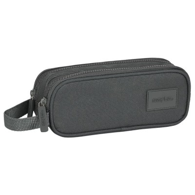 канцеларски,принадлежности,safta,basic,double,pencil,case,grey