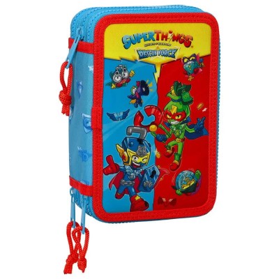 канцеларски,принадлежности,safta,supershings,´´rescue,force´´,triple,filled,36,pieces,pencil,case,multicolor,(blue)