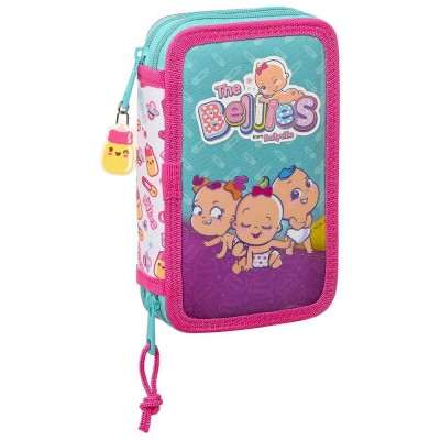 канцеларски,принадлежности,safta,the,bellies,double,filled,28,pieces,pencil,case,pink,(multicolor)