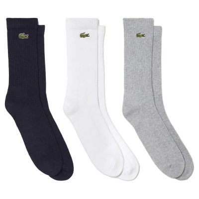 чорапи,мъжки,чорапи,lacoste,ra4182,00,socks,grey,(argent,chine,white,marine)