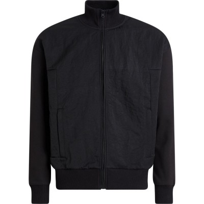 блуза,мъжки,пуловери,calvin,klein,mix,media,interlock,full,zip,sweatshirt,black