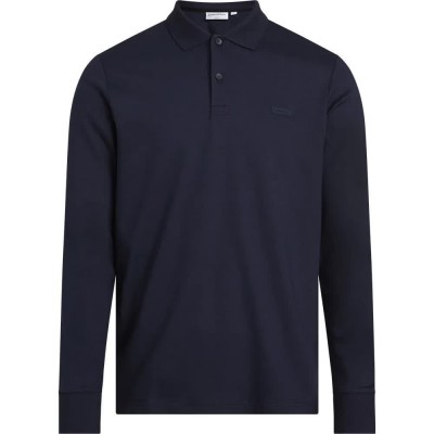мъжки,блузи,с,яка,calvin,klein,smooth,slim,long,sleeve,polo,blue