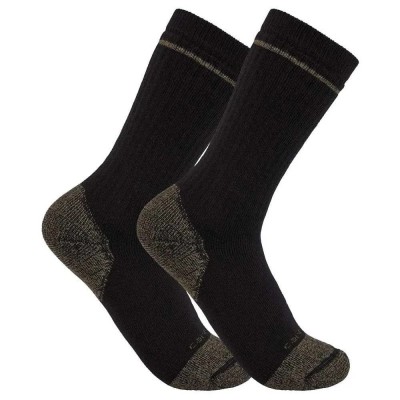 чорапи,мъжки,чорапи,carhartt,cotton,blend,steel,long,socks,2,pairs,black,(black)