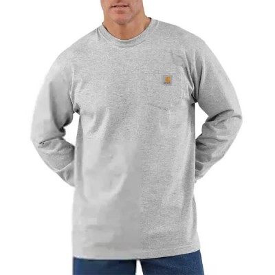 тениска,мъжки,тениски,carhartt,k126,pocket,loose,fit,long,sleeve,t,shirt,grey,(heather,grey)