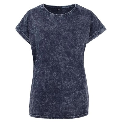 тениска,дамски,тениски,build,your,brand,acid,washed,extended,shoulder,short,sleeve,t,shirt,indigo,white,(blue)