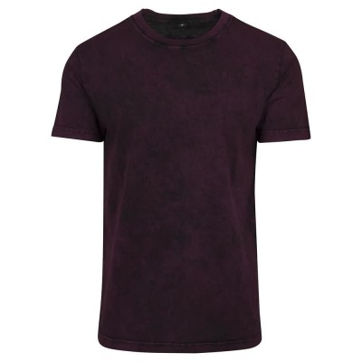 тениска,мъжки,тениски,build,your,brand,acid,washed,short,sleeve,t,shirt,black,(berry,black)