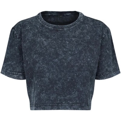 тениска,дамски,тениски,build,your,brand,acid,washed,short,sleeve,t,shirt,dark,grey,white,(grey)