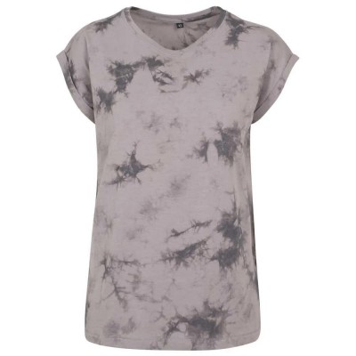 тениска,дамски,тениски,build,your,brand,batik,dye,extendedshoulder,short,sleeve,t,shirt,grey,(light,grey,grey)