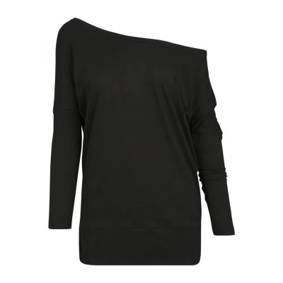 тениска,дамски,тениски,build,your,brand,batwing,long,sleeve,t,shirt,black,(black)