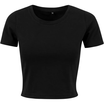 фланелка,с,къс,ръкав,дамски,топове,build,your,brand,by042,short,sleeve,top,black