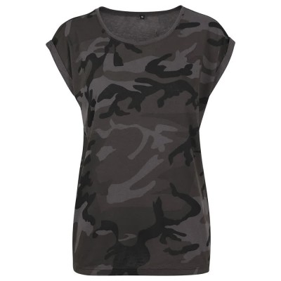 тениска,дамски,тениски,build,your,brand,extended,shoulder,camo,short,sleeve,t,shirt,grey,(dark,camo)