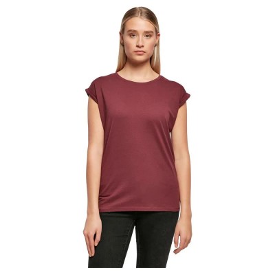 тениска,дамски,тениски,build,your,brand,extended,shoulder,short,sleeve,t,shirt,cherry,(red)