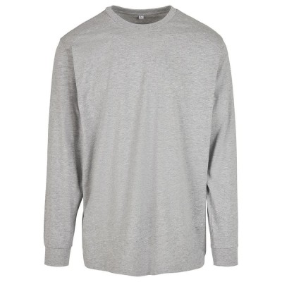 тениска,мъжки,тениски,build,your,brand,long,sleeve,t,shirt,heather,grey,(grey)