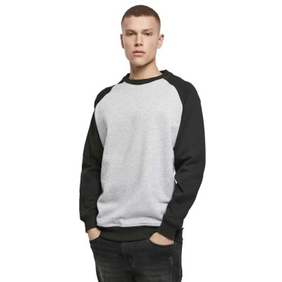 блуза,мъжки,пуловери,build,your,brand,raglan,sweater,grey,(grey,black)